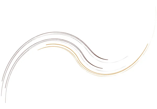 Voluta Girada Curva Forma Hélice Colorido Espiral Redemoinho Twirl Elemento — Vetor de Stock