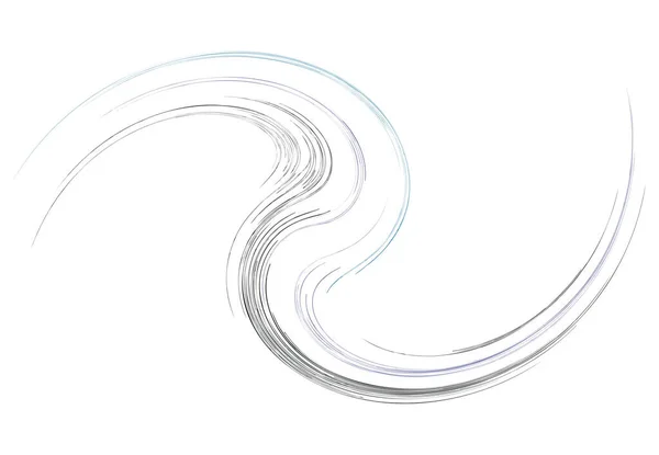 Kurva Roterad Volute Helix Form Färgglada Spiral Virvla Och Virvla — Stock vektor