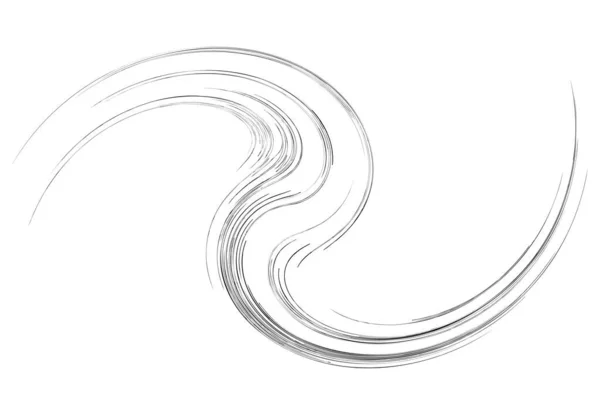 Kurve Gedreht Volute Helix Form Spirales Wirbelndes Und Wirbelndes Designelement — Stockvektor
