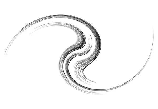 Virajlı Volute Helix Şeklinde Spiral Girdap Dönme Tasarım Elementi Döngüsel — Stok Vektör