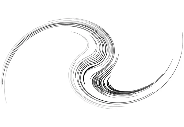 Volumen Girado Curva Forma Hélice Elemento Diseño Espiral Giratorio Giratorio — Vector de stock