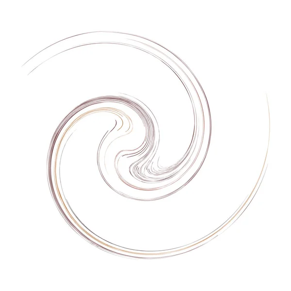 Volute Tournante Courbe Forme Hélix Spirale Colorée Tourbillon Tourbillon Élément — Image vectorielle