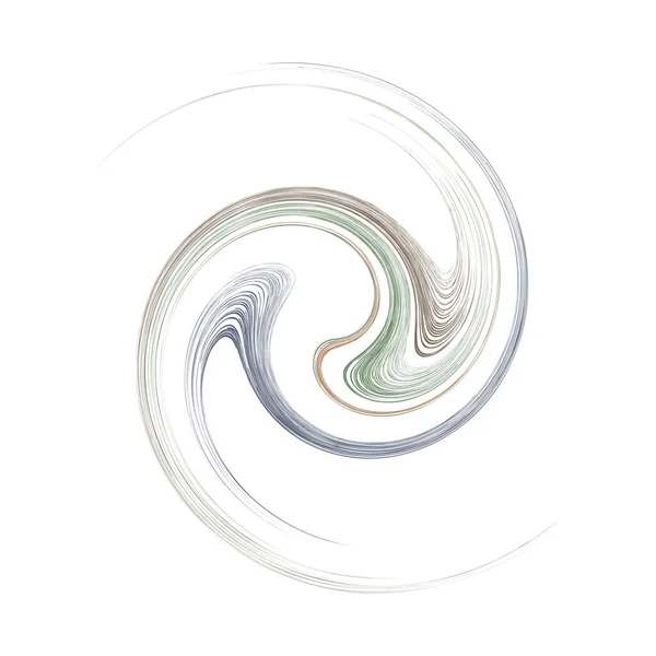 Volute Tournante Courbe Forme Hélix Spirale Colorée Tourbillon Tourbillon Élément — Image vectorielle