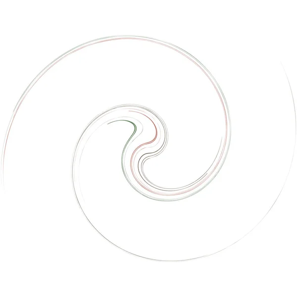 Volute Tournante Courbe Forme Hélix Spirale Colorée Tourbillon Tourbillon Élément — Image vectorielle