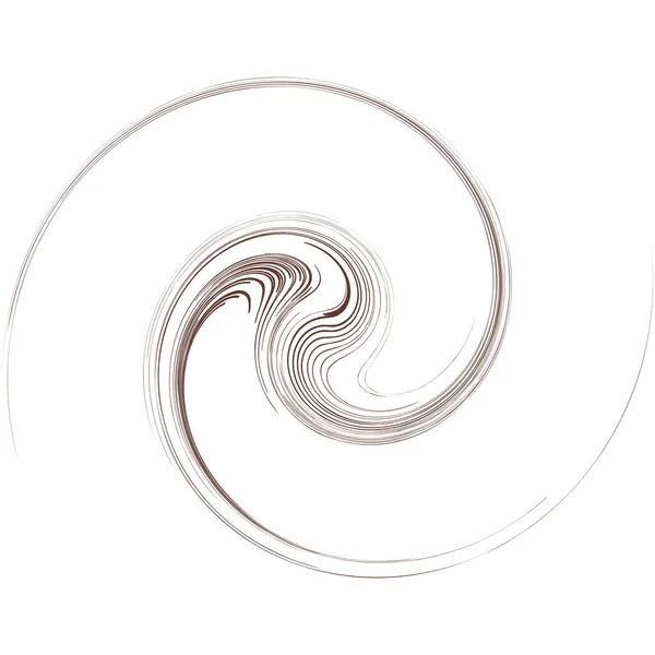 Volute Tournante Courbe Forme Hélix Spirale Colorée Tourbillon Tourbillon Élément — Image vectorielle