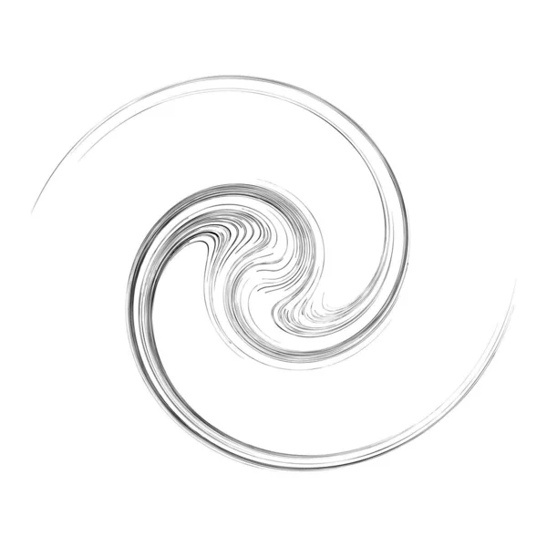 Volumen Girado Curva Forma Hélice Elemento Diseño Espiral Giratorio Giratorio — Vector de stock