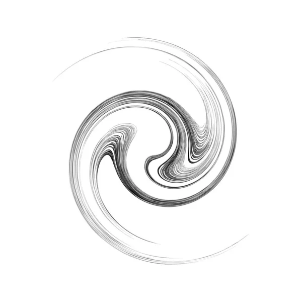 Volumen Girado Curva Forma Hélice Elemento Diseño Espiral Giratorio Giratorio — Vector de stock