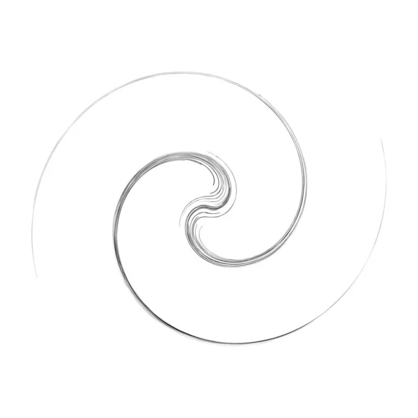 Voluta Girada Curva Forma Hélice Espiral Redemoinho Twirl Elemento Design —  Vetores de Stock