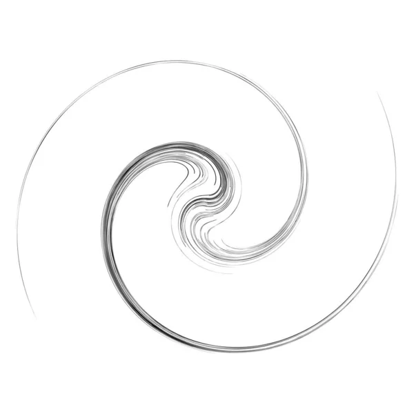 Voluta Girada Curva Forma Hélice Espiral Redemoinho Twirl Elemento Design — Vetor de Stock