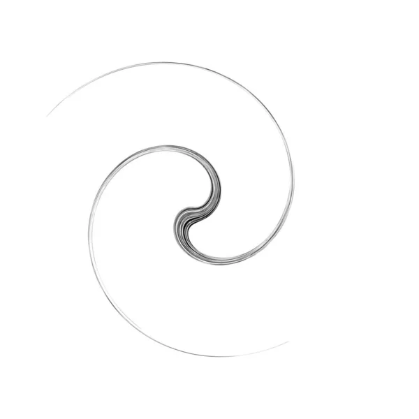 Voluta Girada Curva Forma Hélice Espiral Redemoinho Twirl Elemento Design —  Vetores de Stock