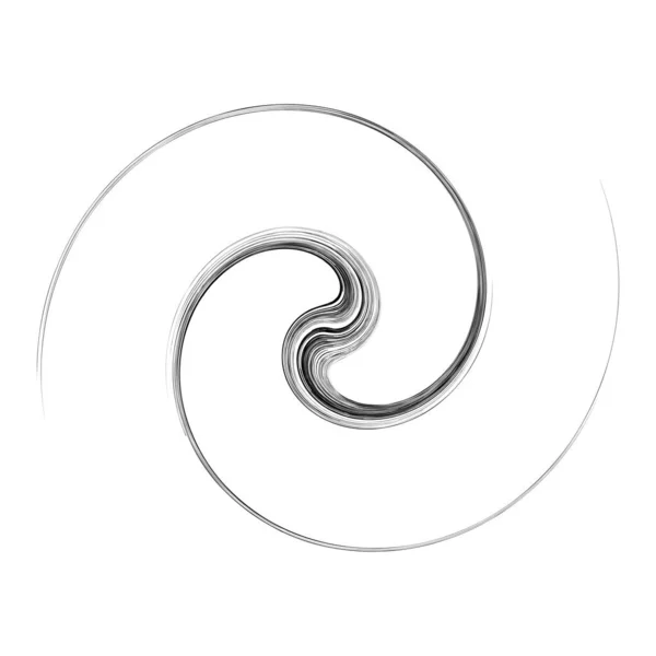 曲线旋转的Volute 螺旋形状 涡旋和涡旋设计元件 循环旋转 卷曲设计 — 图库矢量图片