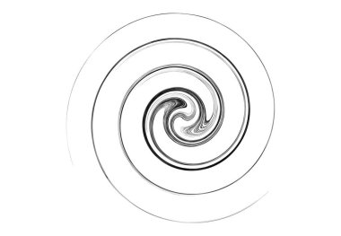 Virajlı Volute, Helix şeklinde. Spiral, girdap ve dönme tasarım elementi. Döngüsel dönüş, kıvrım tasarımı. Vektör