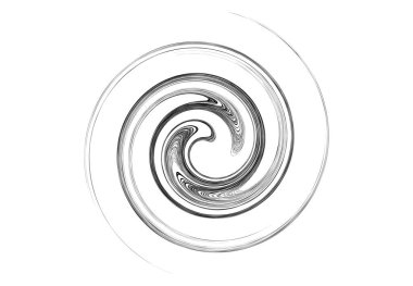 Virajlı Volute, Helix şeklinde. Spiral, girdap ve dönme tasarım elementi. Döngüsel dönüş, kıvrım tasarımı. Vektör