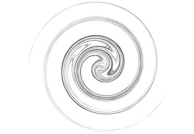 Virajlı Volute, Helix şeklinde. Spiral, girdap ve dönme tasarım elementi. Döngüsel dönüş, kıvrım tasarımı. Vektör