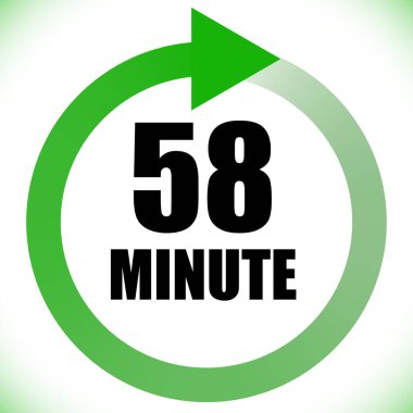 Numaralar, rakamlar, çevirme illüstrasyonu. Zaman, süre ve zaman kavramı simgesi. Geri dönüş zamanı (TAT) simgesi. Geri sayım, geri sayım vektörü