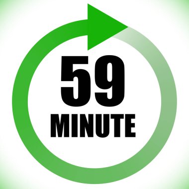 Numaralar, rakamlar, çevirme illüstrasyonu. Zaman, süre ve zaman kavramı simgesi. Geri dönüş zamanı (TAT) simgesi. Geri sayım, geri sayım vektörü