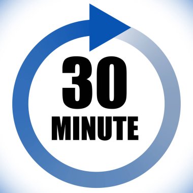 Numaralar, rakamlar, çevirme illüstrasyonu. Zaman, süre ve zaman kavramı simgesi. Geri dönüş zamanı (TAT) simgesi. Geri sayım, geri sayım vektörü