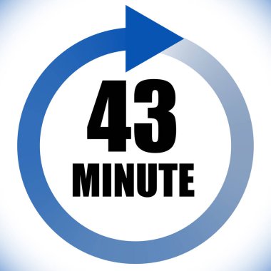 Numaralar, rakamlar, çevirme illüstrasyonu. Zaman, süre ve zaman kavramı simgesi. Geri dönüş zamanı (TAT) simgesi. Geri sayım, geri sayım vektörü