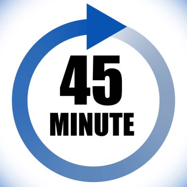 Numaralar, rakamlar, çevirme illüstrasyonu. Zaman, süre ve zaman kavramı simgesi. Geri dönüş zamanı (TAT) simgesi. Geri sayım, geri sayım vektörü