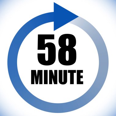 Numaralar, rakamlar, çevirme illüstrasyonu. Zaman, süre ve zaman kavramı simgesi. Geri dönüş zamanı (TAT) simgesi. Geri sayım, geri sayım vektörü