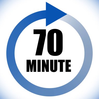 Numaralar, rakamlar, çevirme illüstrasyonu. Zaman, süre ve zaman kavramı simgesi. Geri dönüş zamanı (TAT) simgesi. Geri sayım, geri sayım vektörü