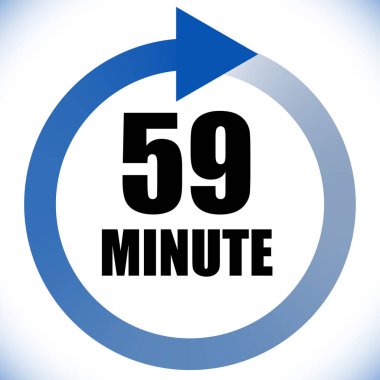 Numaralar, rakamlar, çevirme illüstrasyonu. Zaman, süre ve zaman kavramı simgesi. Geri dönüş zamanı (TAT) simgesi. Geri sayım, geri sayım vektörü