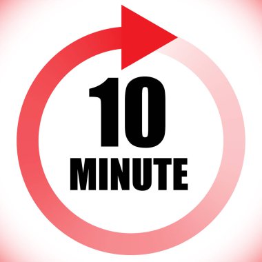 Numaralar, rakamlar, çevirme illüstrasyonu. Zaman, süre ve zaman kavramı simgesi. Geri dönüş zamanı (TAT) simgesi. Geri sayım, geri sayım vektörü