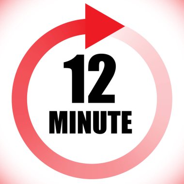 Numaralar, rakamlar, çevirme illüstrasyonu. Zaman, süre ve zaman kavramı simgesi. Geri dönüş zamanı (TAT) simgesi. Geri sayım, geri sayım vektörü