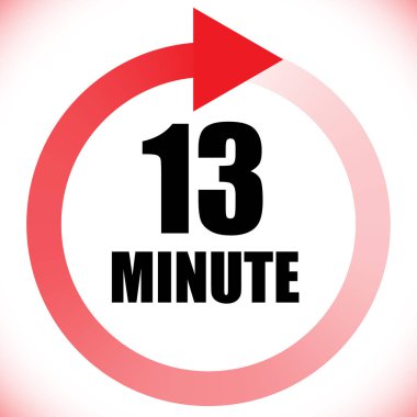 Numaralar, rakamlar, çevirme illüstrasyonu. Zaman, süre ve zaman kavramı simgesi. Geri dönüş zamanı (TAT) simgesi. Geri sayım, geri sayım vektörü