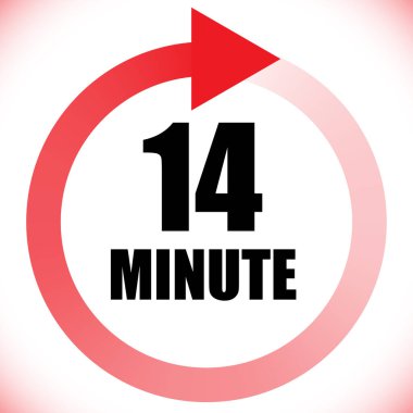 Numaralar, rakamlar, çevirme illüstrasyonu. Zaman, süre ve zaman kavramı simgesi. Geri dönüş zamanı (TAT) simgesi. Geri sayım, geri sayım vektörü