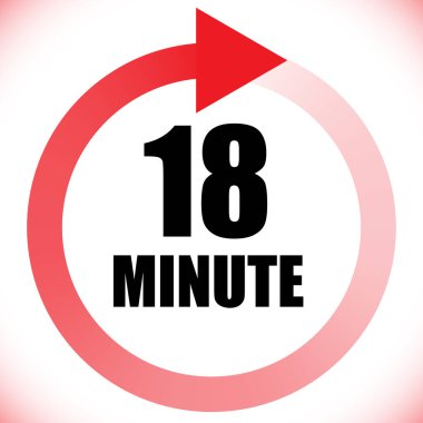 Numaralar, rakamlar, çevirme illüstrasyonu. Zaman, süre ve zaman kavramı simgesi. Geri dönüş zamanı (TAT) simgesi. Geri sayım, geri sayım vektörü