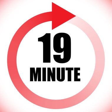 Numaralar, rakamlar, çevirme illüstrasyonu. Zaman, süre ve zaman kavramı simgesi. Geri dönüş zamanı (TAT) simgesi. Geri sayım, geri sayım vektörü