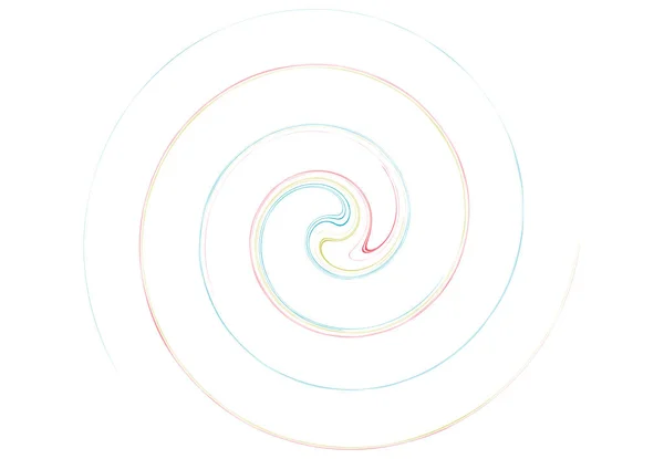 Volumen Girado Curva Forma Hélice Elemento Colorido Diseño Espiral Remolino — Vector de stock