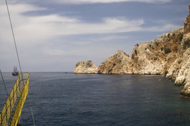 Türk Rivierası üzerinde Alanya liman