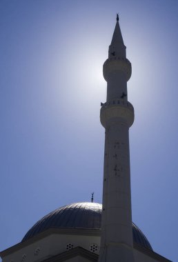 Islam mosk silhuette güneşte