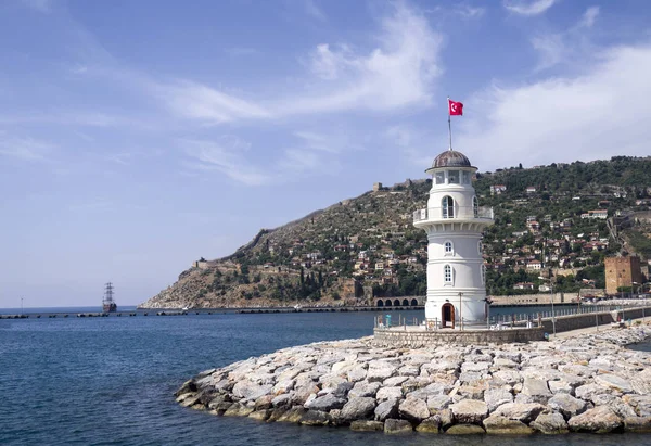 Hamnen Alanya Den Turkiska Rivieran — Stockfoto