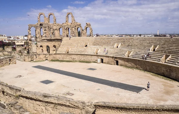 Jam Τυνησία 2019 Ρωμαϊκό Καλό Διατηρημένο Αμφιθέατρο — Φωτογραφία Αρχείου