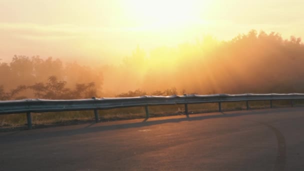 Super Arrêt Voiture Lever Soleil — Video