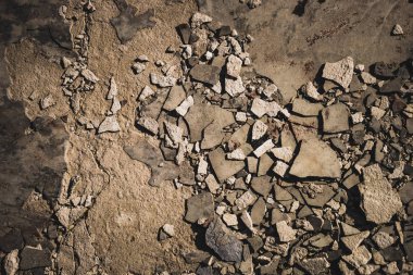 Kırıntıları ve parçalanmak taş arka plan.