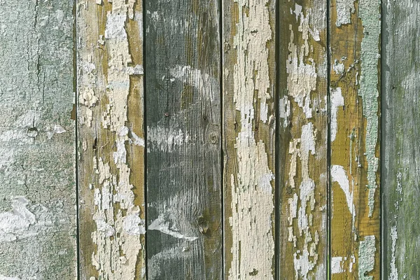 Farklı Renklerde Boyanmış Eski Ahşap Çit — Stok fotoğraf