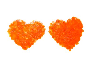 Beyaz bir arka plan üzerinde iki kırmızı kalp. Aşk şarkısı. Kartpostal Sevgililer günü.