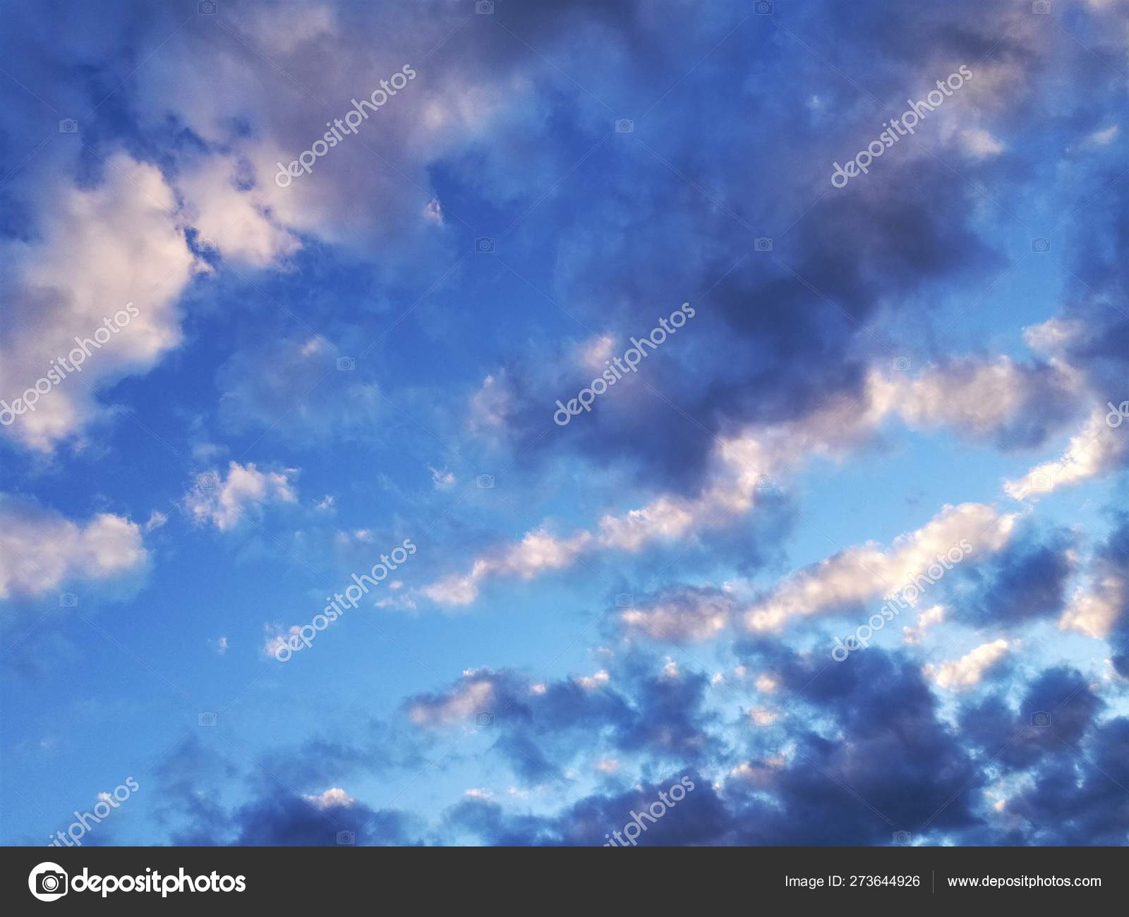 Blue Sky And White Clouds Background Heaven Stock Photo