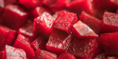 Küçük kare ham pancar dilimleri arkaplan