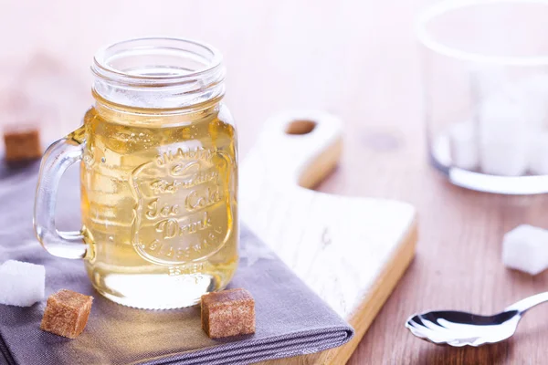 Umgekehrter Zuckersirup Einem Glas — Stockfoto