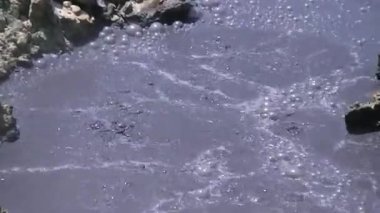 Sainte-Lucia, Virgin Adaları 'ndaki La Souffriere volkanına yakın çekim.