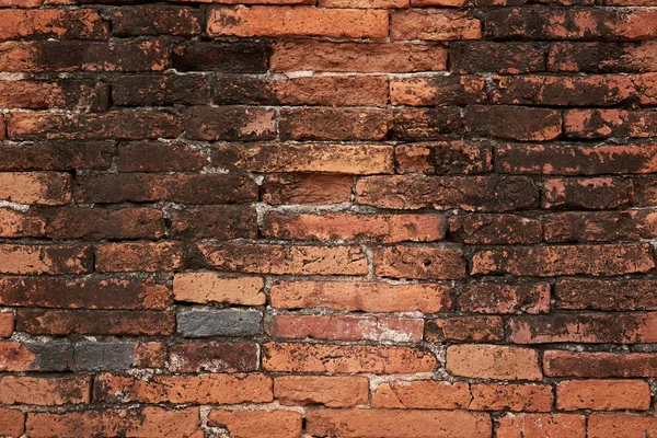 Background Pattern Old Brown Brick Wall Rows — Stock Photo, Image