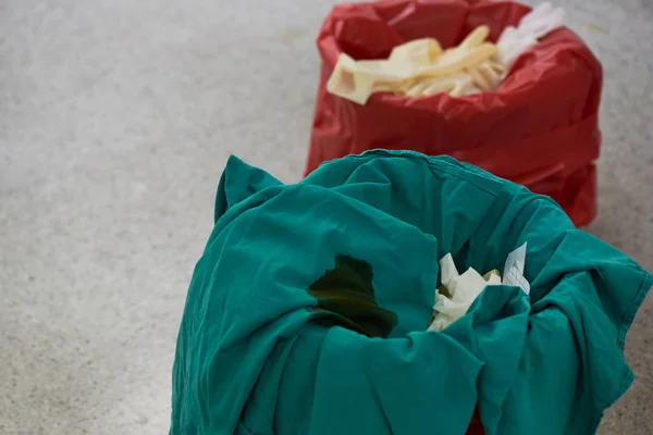 Surgical garbage bins in operating room — Stock Photo, Image