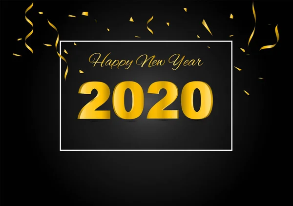 Gelukkig nieuwjaar 2020 — Stockvector