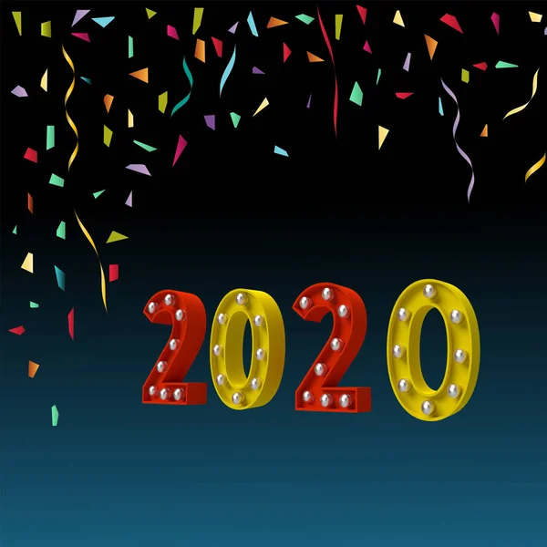 Gelukkig nieuwjaar 2020 wenskaart. — Stockfoto