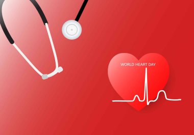 Vektör illüstrasyon dünyası kalp günü arkaplanı